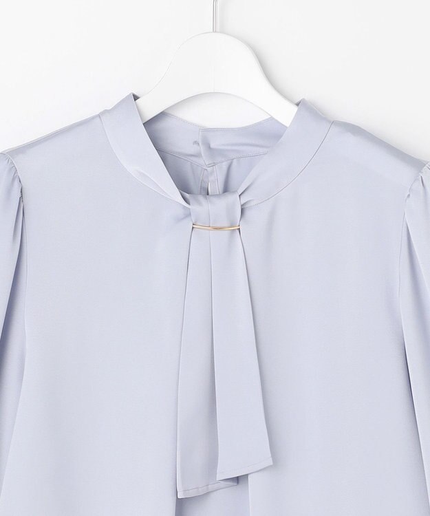 ANY SIS 【4WAY】長袖 ボウブラウス ライトブルー