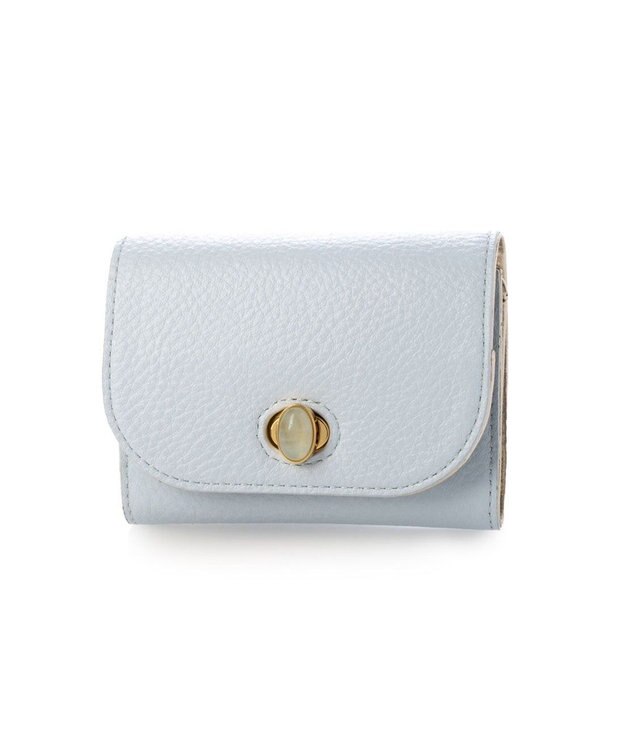 UNBILLION ペルケ perche / ジェムストーンヒネリミニ財布 サックスブルー