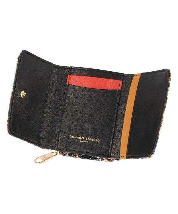 tsumori chisato CARRY 森のどうぶつたち ミニ財布 折り財布 ブラック