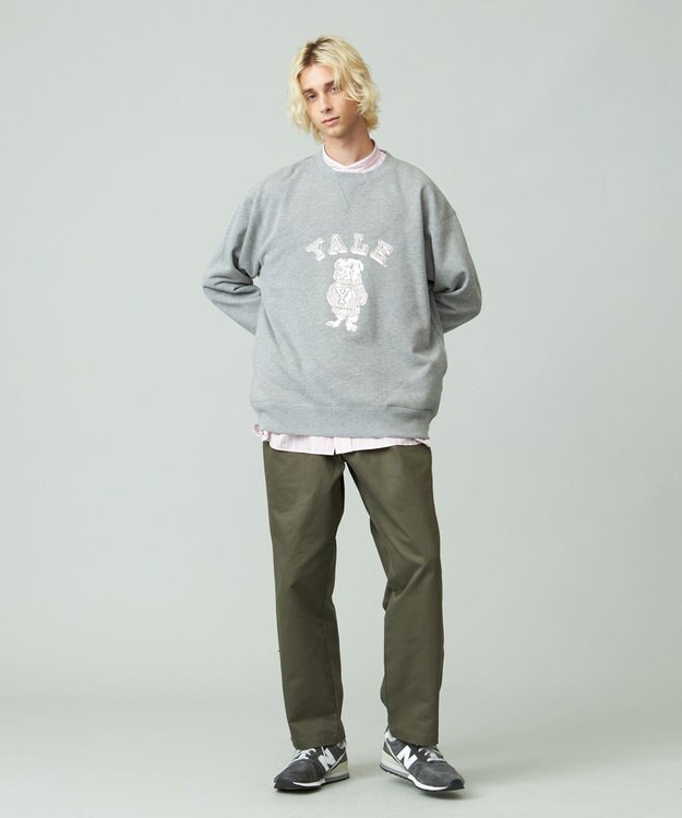 J.PRESS YORK STREET 【UNISEX】YALEブルドック裏毛スウェット ライトグレー系
