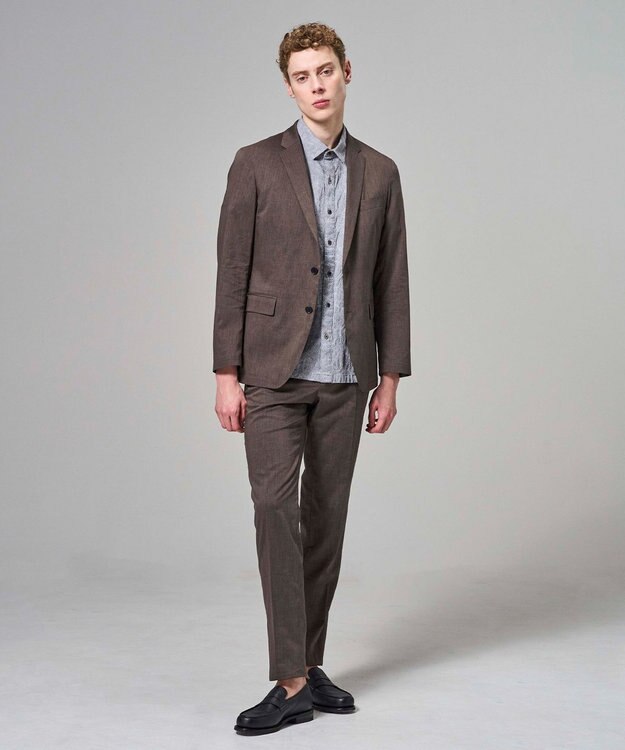 JOSEPH HOMME 【新素材】クールリネンストレッチ　ジャケット ダークブラウン系