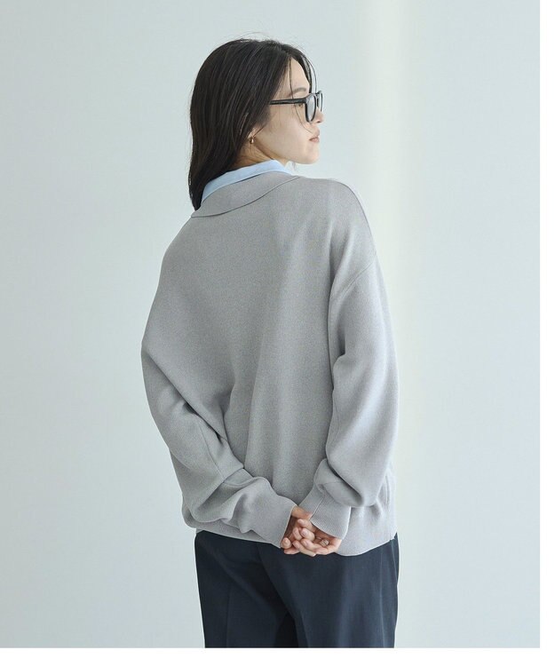 YECCA VECCA 2wayレイヤード風ポロニット Gray