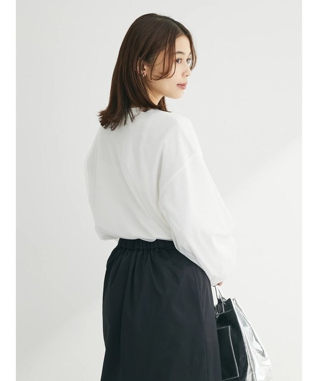 Green Parks チュールドッキングロゴプルオーバー White