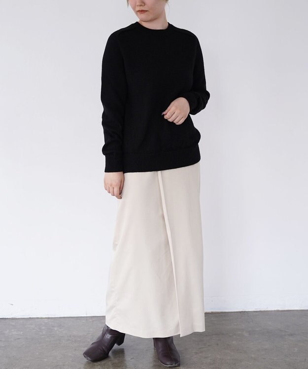 TOQUE 〈高垣麗子さんコラボ〉【ユニセックス】ベビーアルパカラグランニット 漆黒