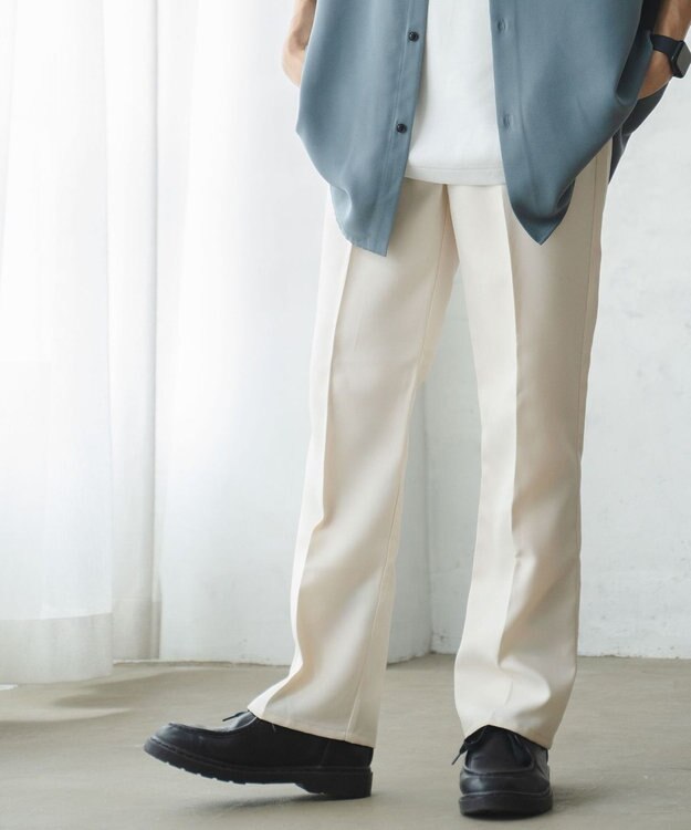 WEGO セミフレアスラックス ホワイトアイボリー