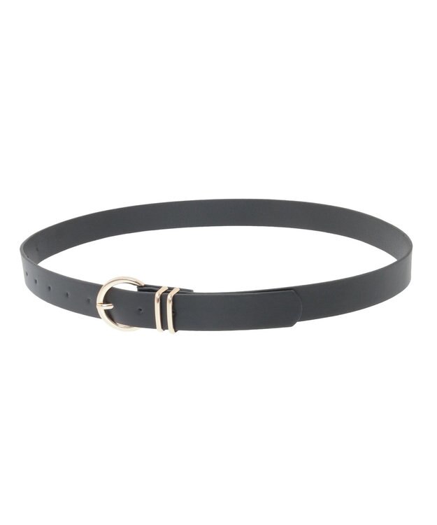 earth music&ecology ラウンド　バックルベルト Black