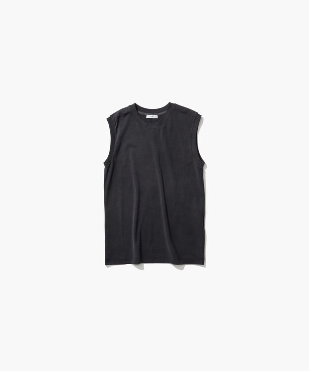 ATON HARD WASHED SUVIN | タンクトップ CHARCOAL GRAY
