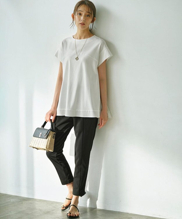 組曲 S 【WEB限定】コンシャスジャージー チュニックカットソー アイボリー系