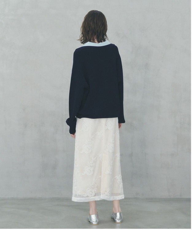 YECCA VECCA 2wayレイヤード風ポロニット Navy