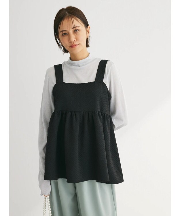 Green Parks ジャガードキャミビスチェ Black