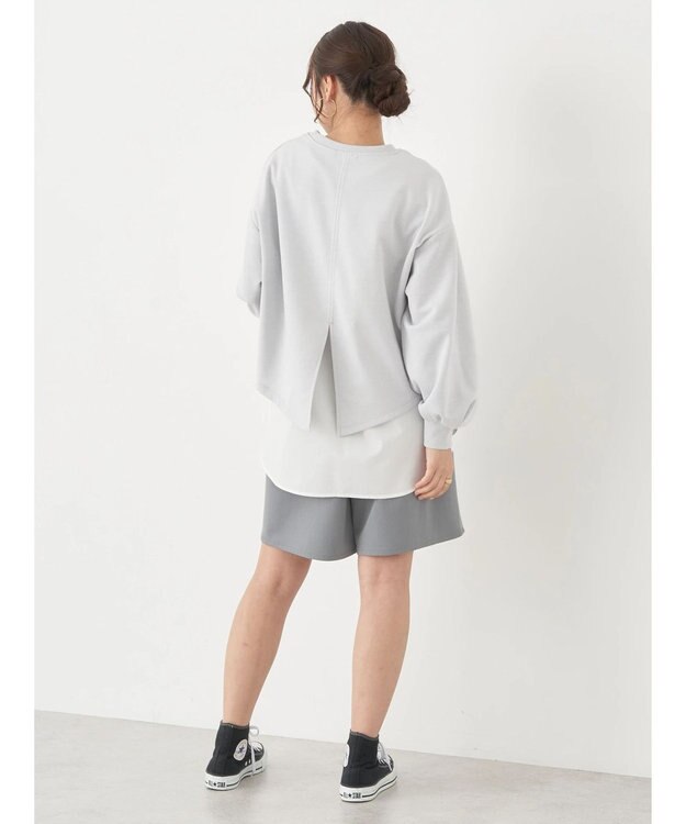 earth music&ecology ＳＥＴ２点カットプルオーバー＋シャツドッキングタンク Light Gray