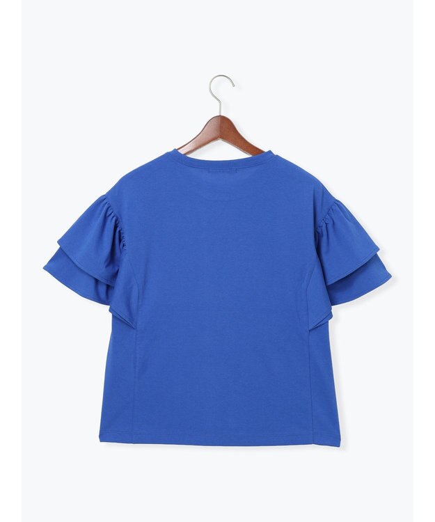 Te chichi 【接触冷感/遮熱/吸水速乾】フリルスリーブビッグTシャツ ブルー
