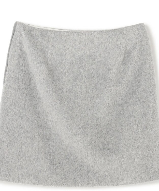 BEIGE， COURBE / アルパカ混ミニ丈スカート L Gray