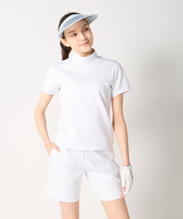 FILA GOLF／marie claire 【Marie claire sports】モックネックシャツ ホワイト