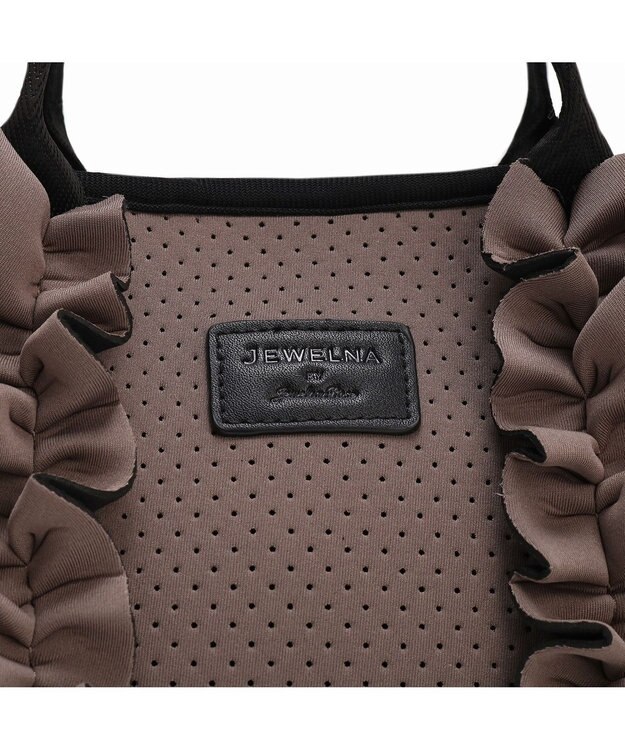 ACE BAGS & LUGGAGE JEWELNA by Jewelna Rose フリルトートバッグ 16205 軽量 2WAY ショルダーバッグ リボン グレージュ