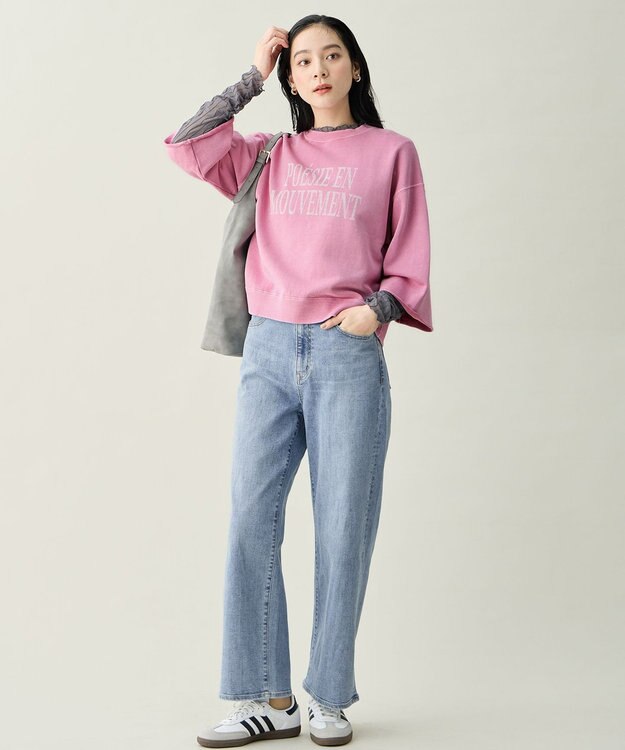 ANY ピグメントロゴスウェット ピンク