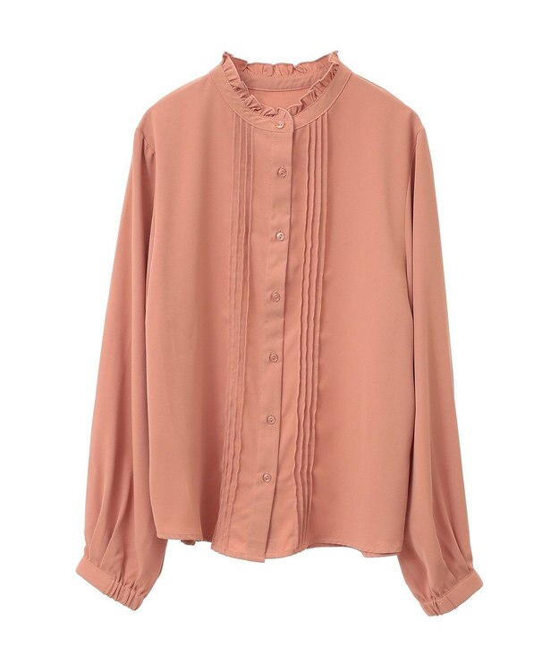 earth music&ecology フリルピンタックブラウス Pink