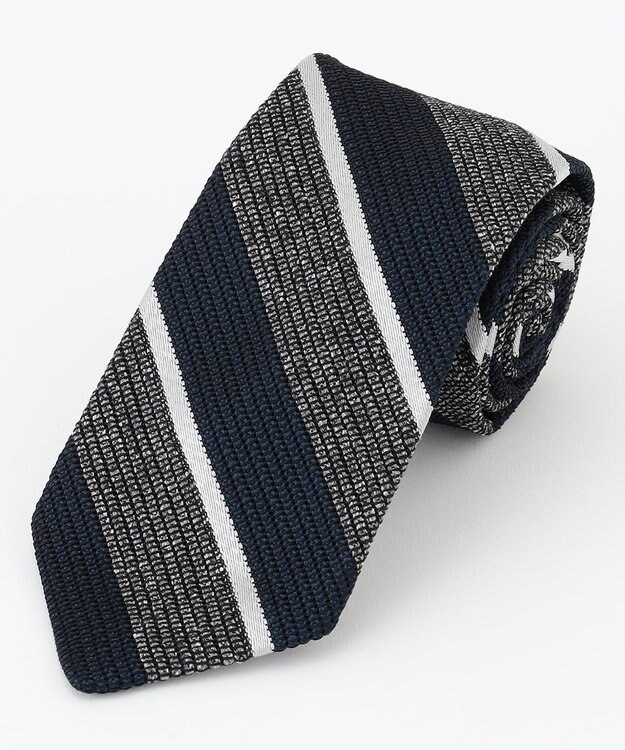 J.PRESS MEN 【KUSKA×J.PRESS ALL HANDMADE GRENADINE COLLECTION】ストライプ ネクタイ ライトグレー系2