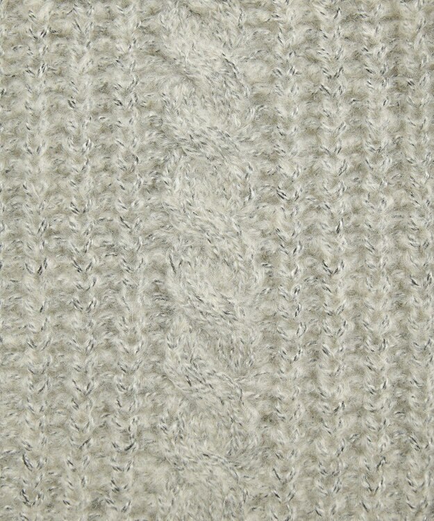 Green Parks 衿付きケーブルｚｉｐカーディガン Light Beige