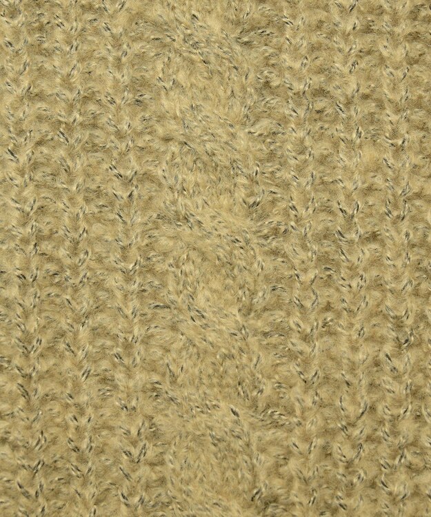 Green Parks 衿付きケーブルｚｉｐカーディガン Yellow