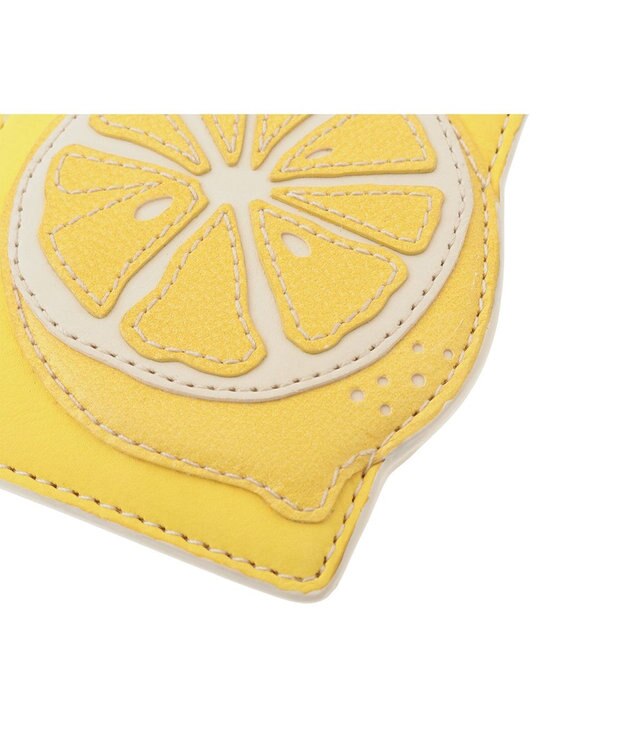 genten フルーツマーケット はみ出しパスケース「レモン」 キイロ