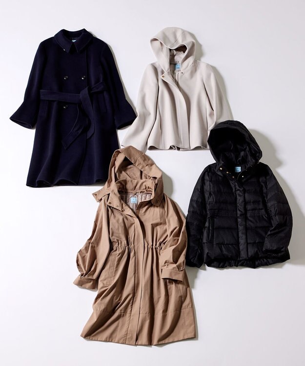 組曲 S ライトタフタショートダウンコート チャコールグレーツイード系5