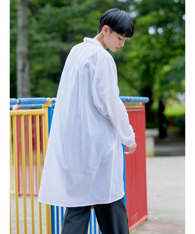 AMERICAN HOLIC シアーＢＩＧシルエットシャツチュニック Off White