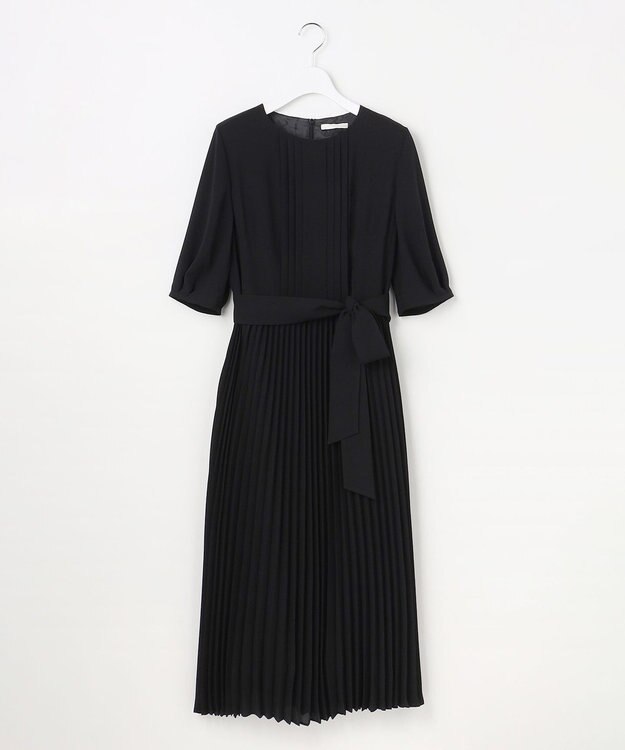 自由区 S シフォンプリーツ ワンピース [新色]ブラック