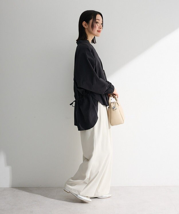 Green Parks スキッパーブラウス Black