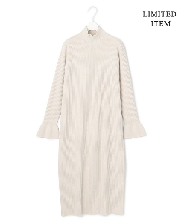 ICB 【WEB限定】ウールブレンドスムース ニットワンピース ベージュ系