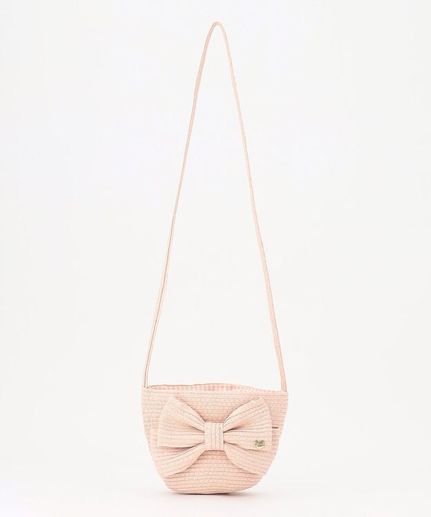 ANY KIDS リボン ペーパー ポシェット ピンク