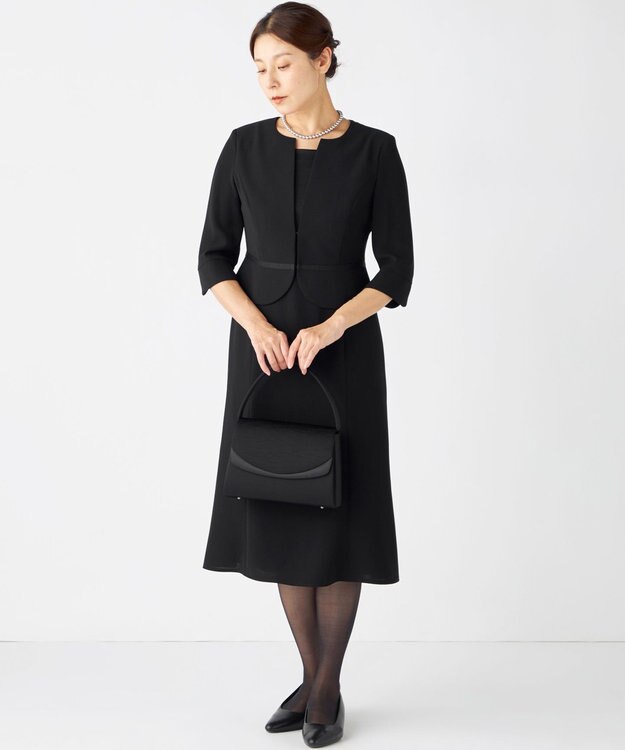 自由区 FORMAL 【日本製】米沢織 ハンドバック ブラック系