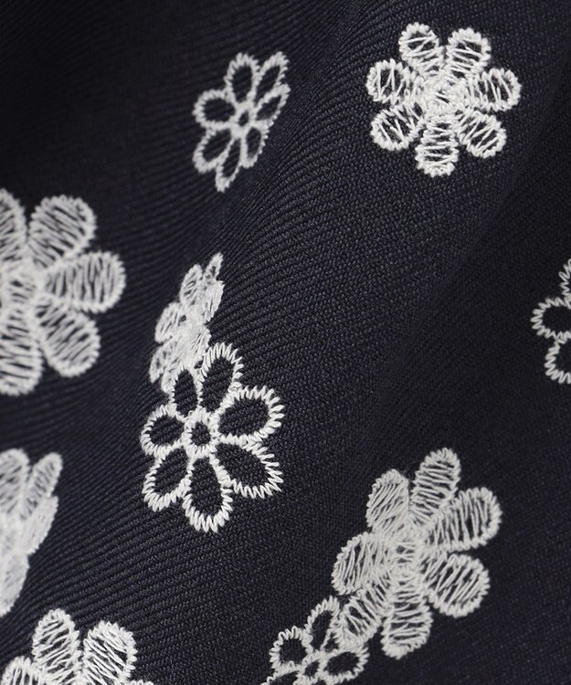 ANY KIDS 裾刺繍ワンピース ネイビー