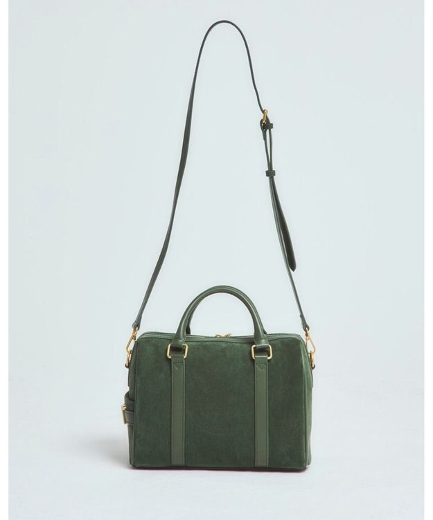 style code 【VerdeVari/ヴェルデヴァリ】スエードボストンバッグ ダークグリーン