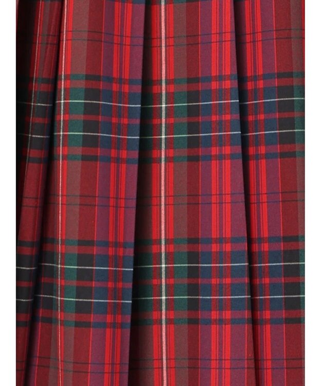 Te chichi チェックアソートロングプリーツスカート レッド