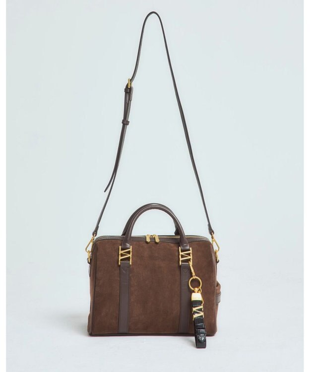 style code 【VerdeVari/ヴェルデヴァリ】スエードボストンバッグ ブラウン