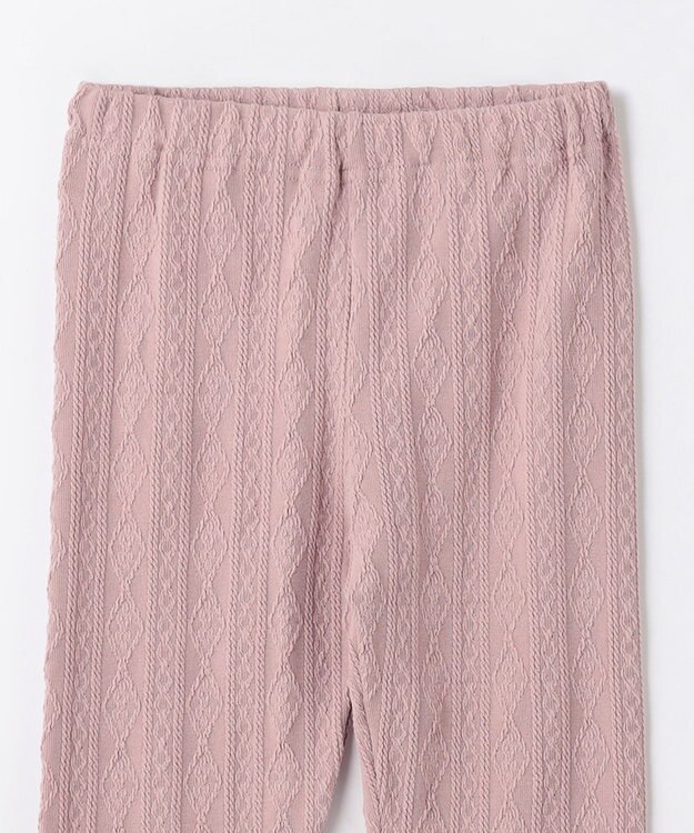 ANY KIDS ケーブル ジャガード レギンス ピンク