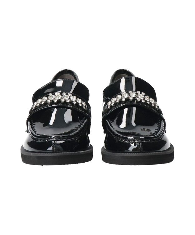 Bridget Birkin 【Bridget Birkin】ラインストーンローファー ブラックエナメル