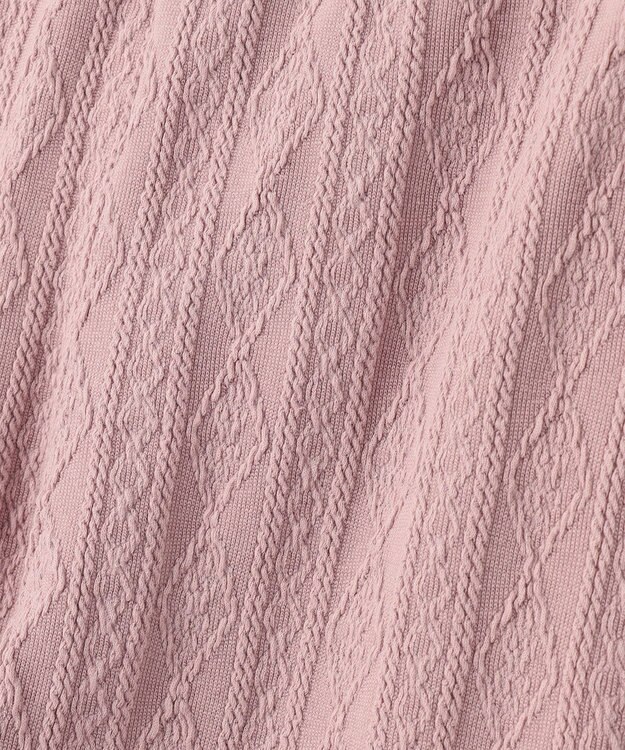 ANY KIDS ケーブル ジャガード レギンス ピンク