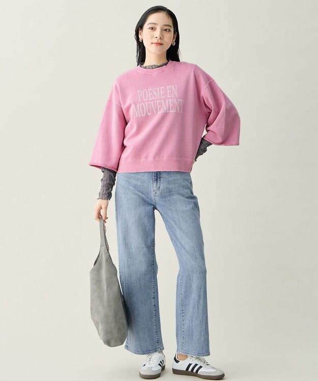 ANY ピグメントロゴスウェット ピンク