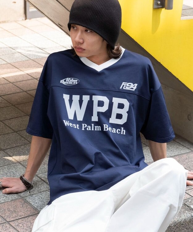 WEGO グラフィックフットボールT（SS） ネイビー