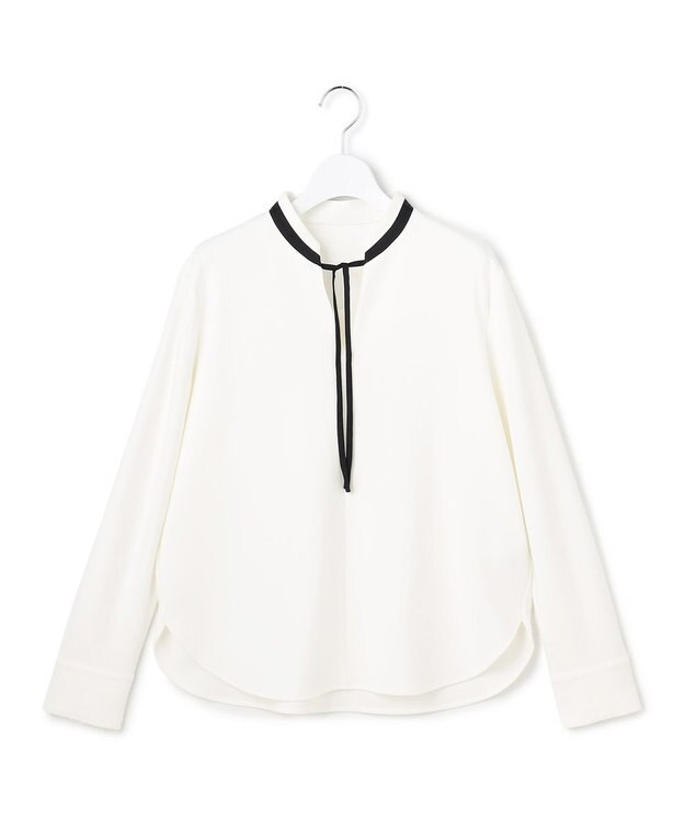 ICB L マラボーテＷジョーゼット バイカラーナロータイカットソー オフホワイト系