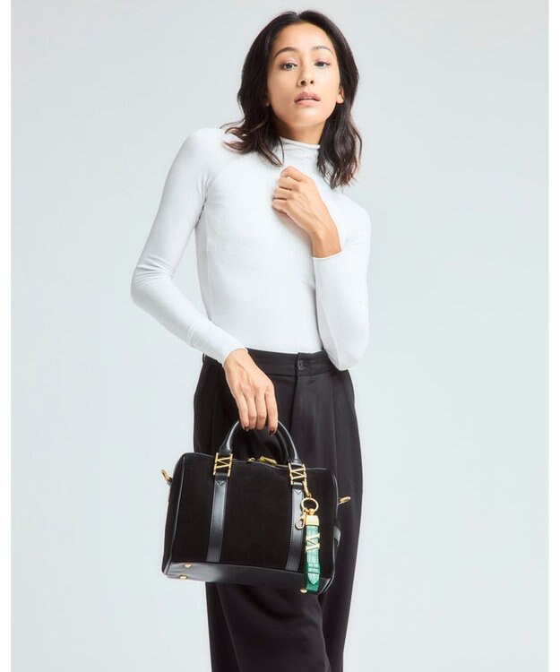 style code 【VerdeVari/ヴェルデヴァリ】スエードボストンバッグ ブラック