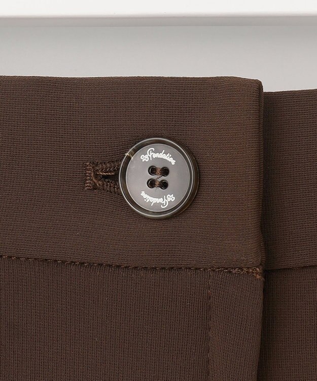 23区GOLF 【23Fondation/WOMEN】ストレッチポンチタック キュロット ダークブラウン系