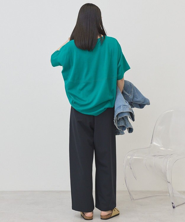 AMERICAN HOLIC 【接触冷感+UVカット】半袖コクーンカットプルオーバー Blue Green