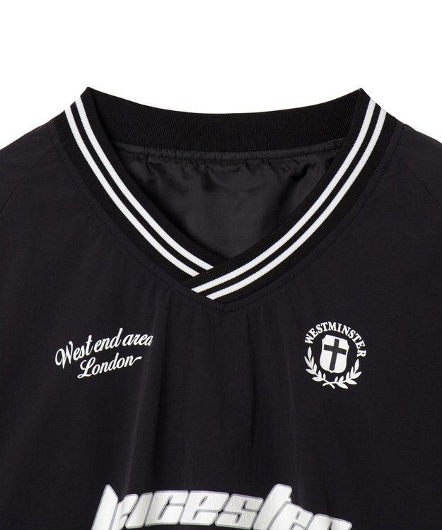 WEGO ナイロンゲームロゴプルオーバー ブラック