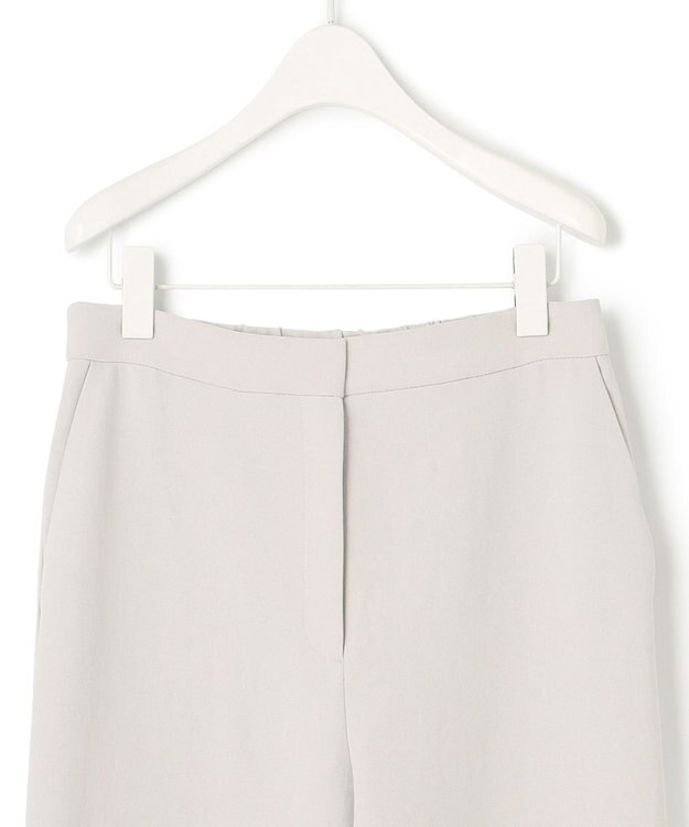 ICB L 【洗える】 ダブルクロスクレープ ストレートパンツ トープ系