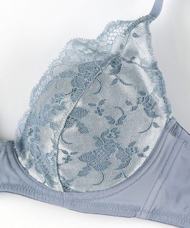 Wing ノンワイヤーブラ ここちよいつけごこち 気になる姿勢を意識しやすく 【キモチ上向きブラ】 ブラジャー KB7200 ウイング／ワコール グレイッシュブルー