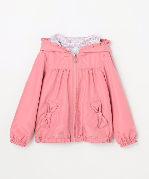 ANY KIDS 【フード取り外し/洗濯機可能】撥水加工リバーシブルゾン ピンク