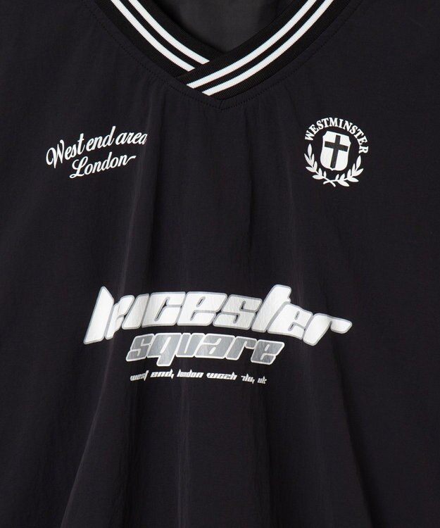 WEGO ナイロンゲームロゴプルオーバー ブラック